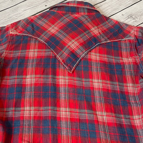 RYAN MICHAEL PLAID SHIRT RED & BLUE
Size L - Picture 6 of 11